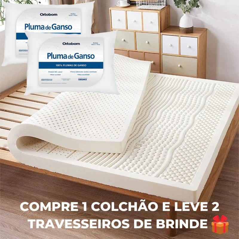 Colchão de Látex Ortopédico Confortável + Brinde Exclusivo